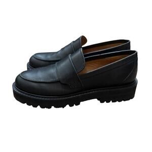 ATP Atelier Arechi Platform Loafer Black Leather Loafers Size 39 US 9